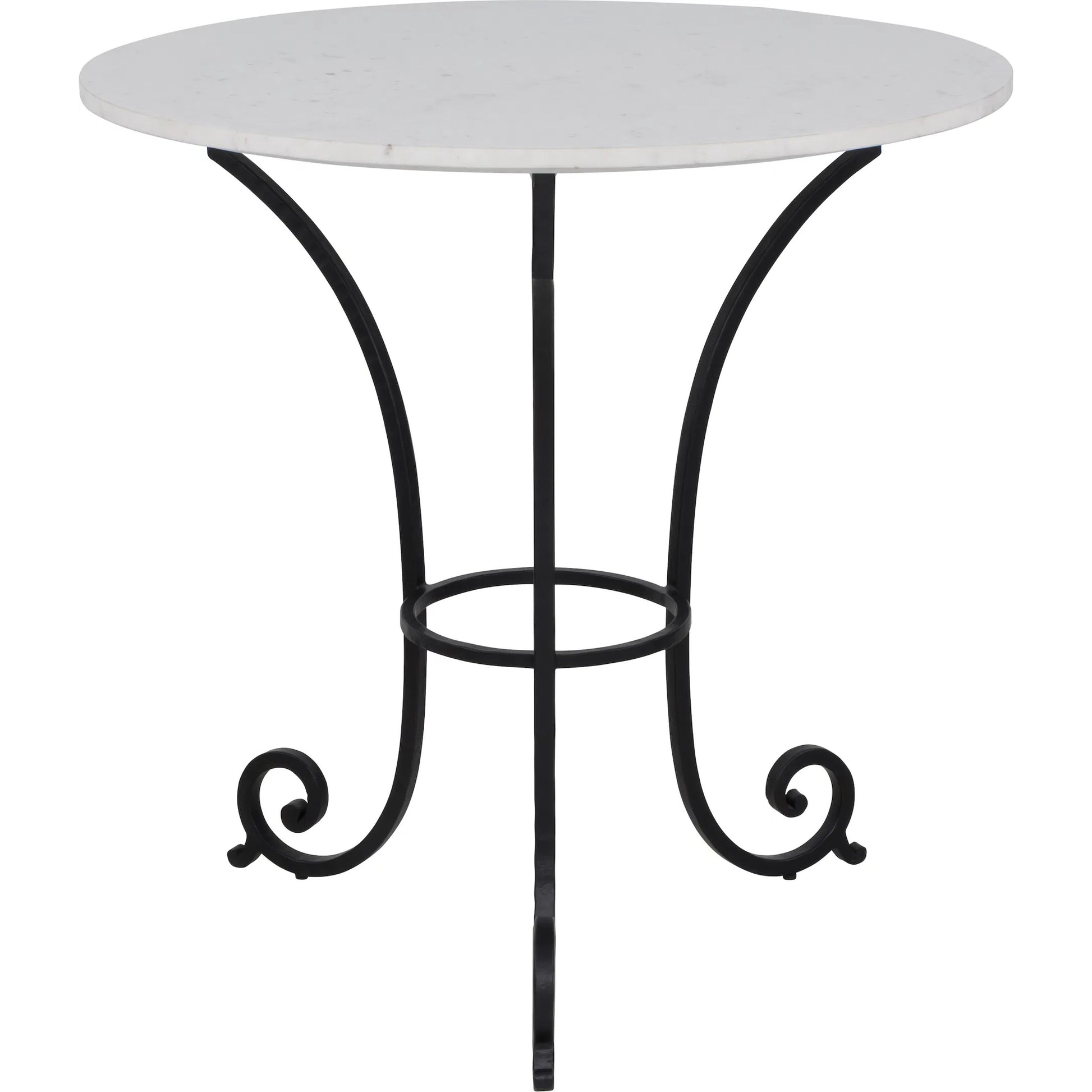 Vienna Counter Height Table by Fairfield Chair in stone and white marble. Made from metal, marble in a cottage & farmhouse style.