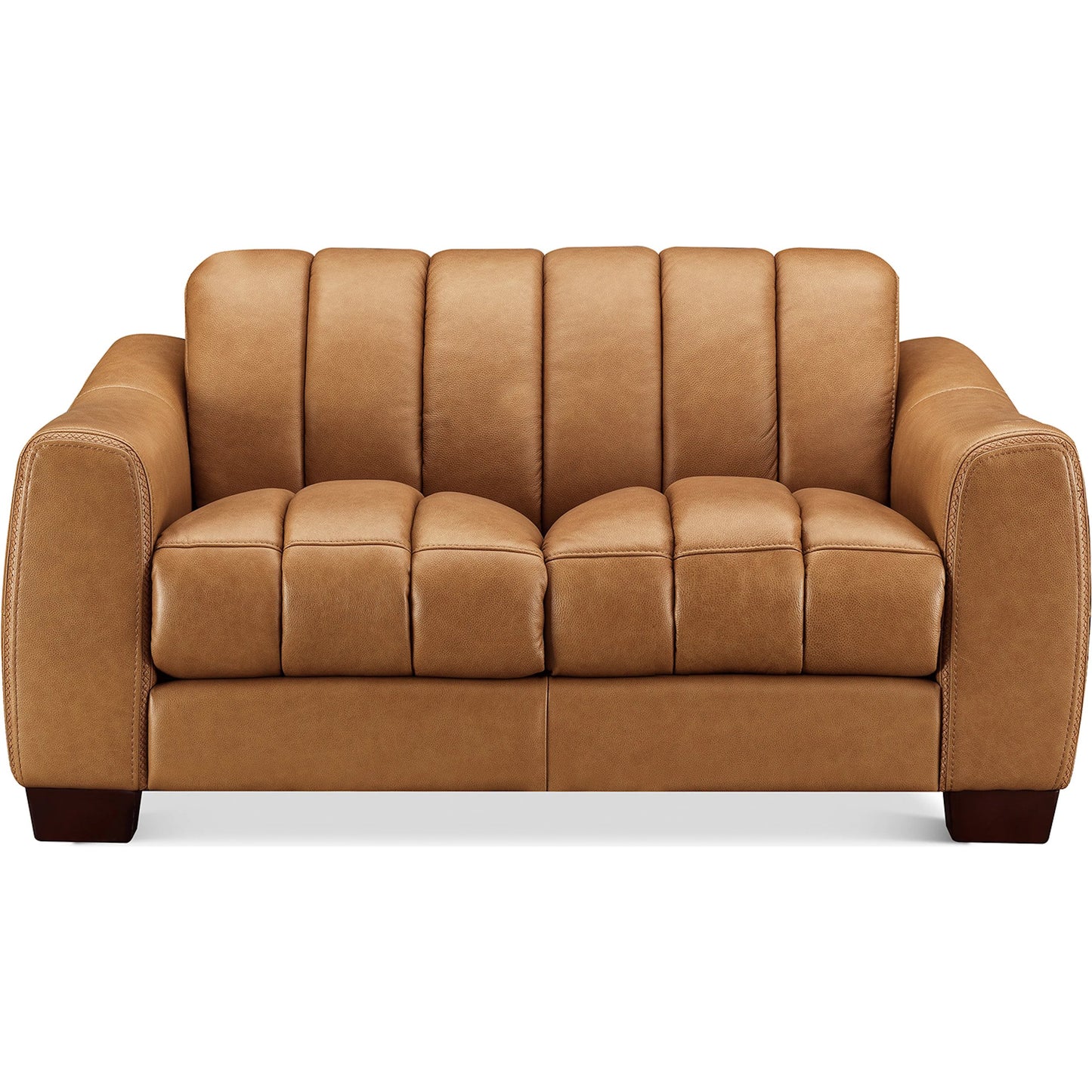 002 SI-2448442 | Additional Silo | Bayeaux Leather Loveseat by Hydeline in chico cinnamon. Made from leather/split, solid hardwood kiln dried in a traditional style.