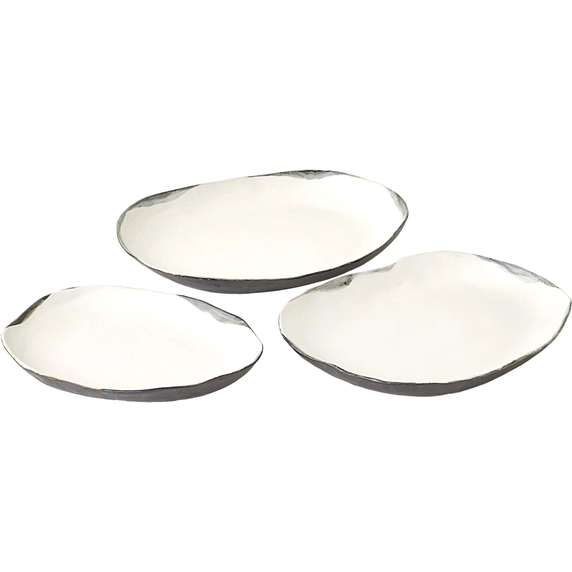 Rumble Platter by Global Views in natural. Made from ceramic in a modern style.