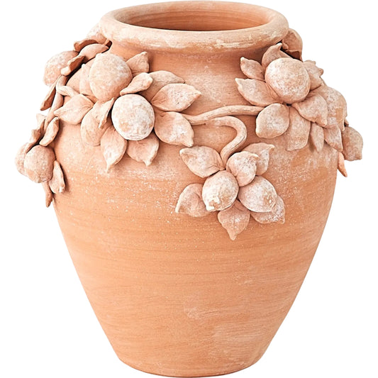 Villa Limone Urn by Global Views. Made from clay in a rustic style.
