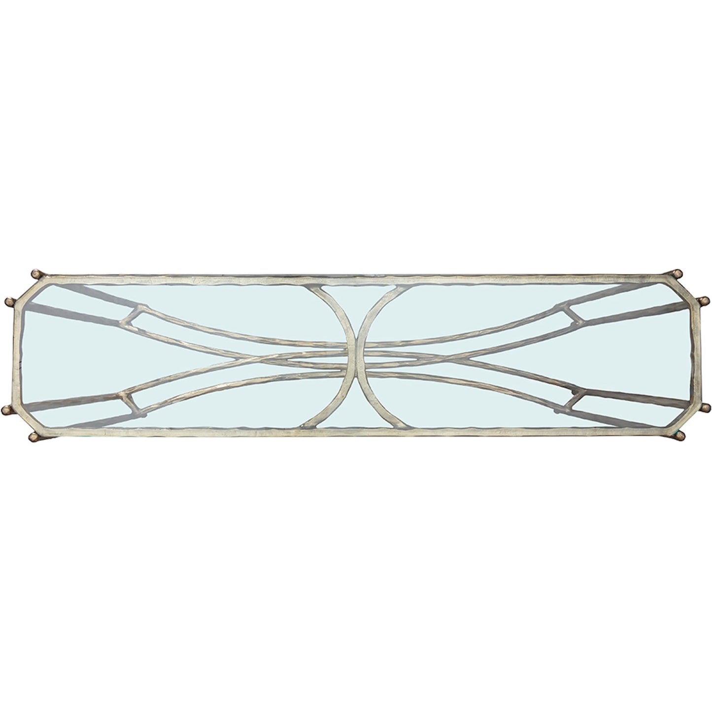 003 SI-2635850 | Additional Silo | Monier Hall Console Table by Fairfield Chair in antique gold and antique gold. Made from faux, bois metal, glass top in a unique style.
