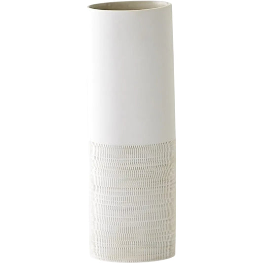 Dash Vase by Global Views in grey. Made from porcelain in a modern style.