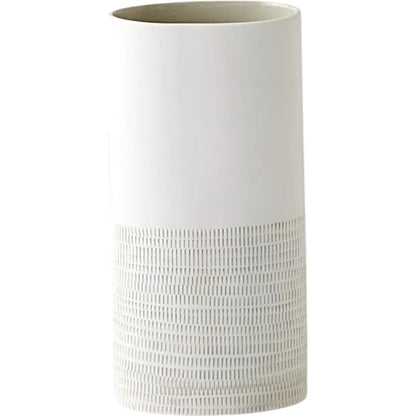 Dash Vase by Global Views in grey. Made from porcelain in a modern style.