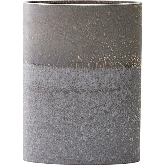 Tuba Vase by Global Views in reactive grey. Made from ceramic in a unique style.