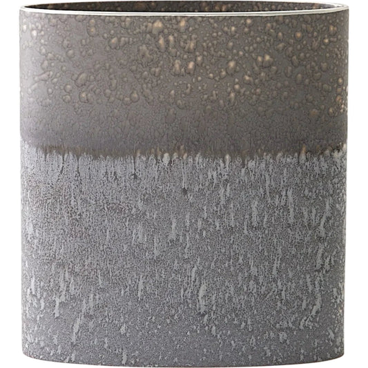Tuba Vase by Global Views in reactive grey. Made from ceramic in a unique style.
