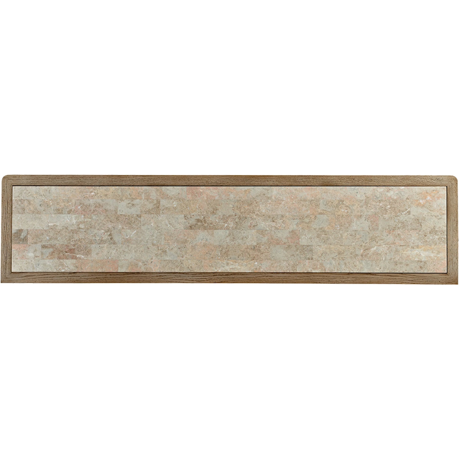 Cheneais Credenza by Fairfield Chair in brown and french oak. Made from select red oak solids, veneers in a unique style.
