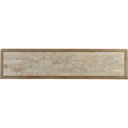 Cheneais Credenza by Fairfield Chair in brown and french oak. Made from select red oak solids, veneers in a unique style.