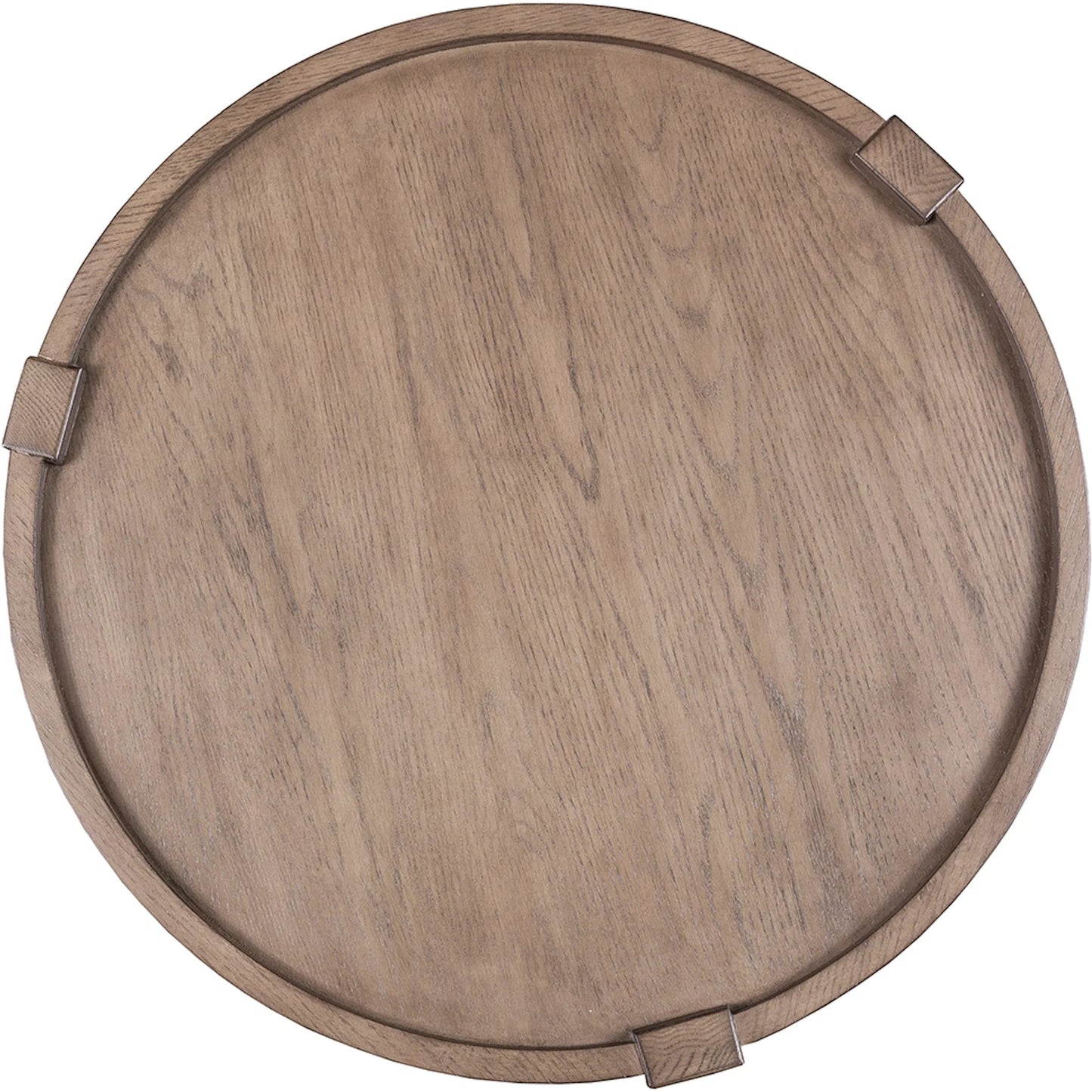 001 SI-2635853 | Additional Silo | Cheneais Round Lamp Table by Fairfield Chair in brown and french oak. Made from select red oak solids, veneers in a unique style.