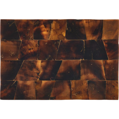 Casey Brown Box by Currey and Company in natural, brass, black. Made from pen shell, stainless steel, engineered wood in a eclectic & global style.