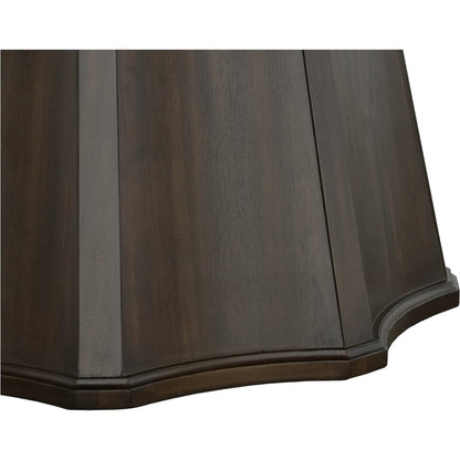 West Camden Scalloped Dining Table by Fairfield Chair in brown and tahitian pearl. Made from tulip wood solids, walnut veneers in a modern style.