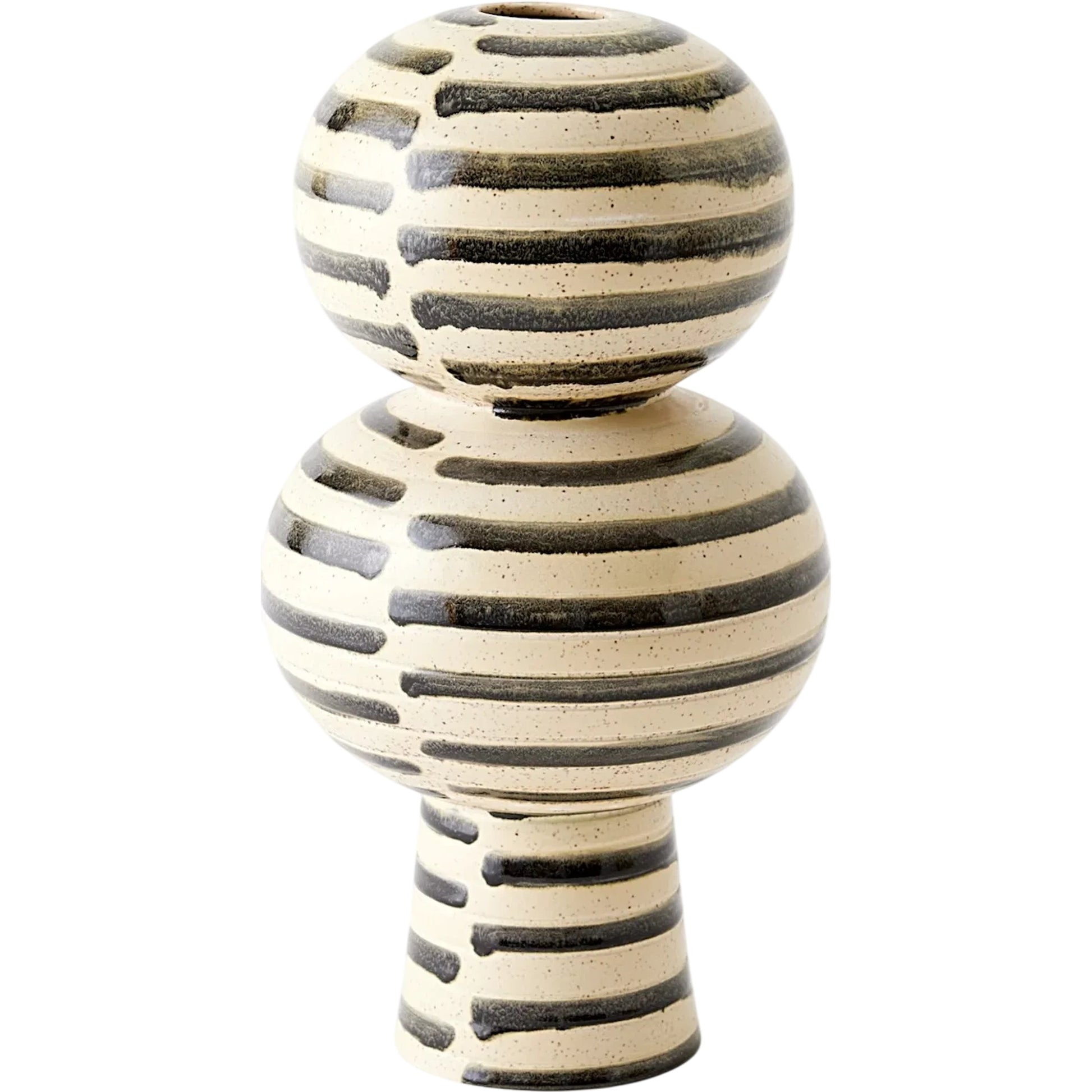 Jail Break Curved Vase by Global Views in natural. Made from earthenware in a transitional style.