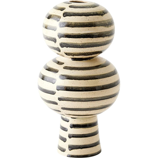 Jail Break Curved Vase by Global Views in natural. Made from earthenware in a transitional style.
