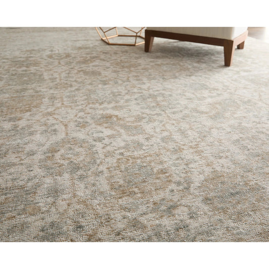 Loralai Traditional Oriental LRL8A64F Rug by Feizy in ivory, tan, green. Made from rayon, wool in a unique style.