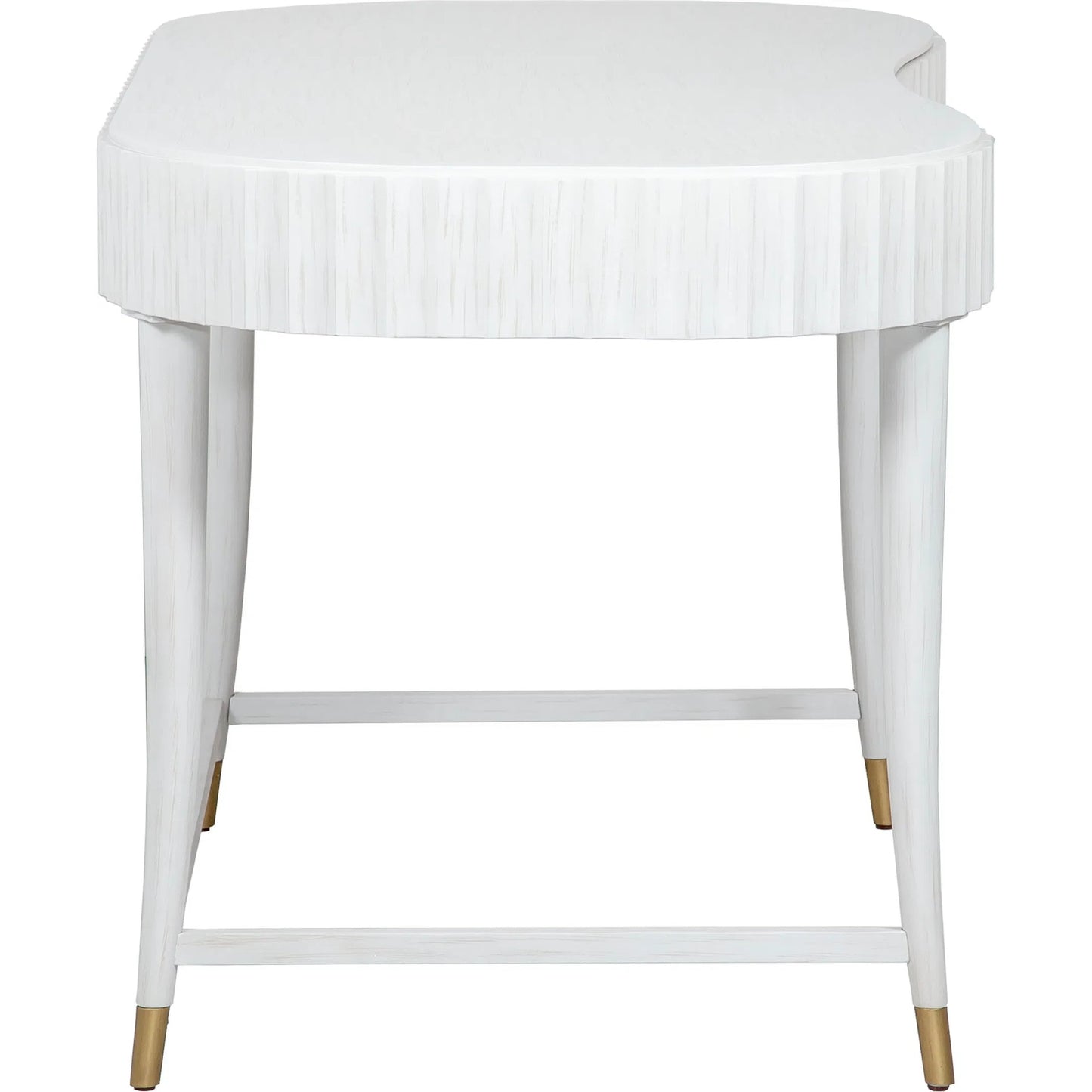 004 SI-2635879 | Additional Silo | East Camden Vanity Desk by Fairfield Chair in white and pearl. Made from metal, poplar solids, veneers in a unique style.