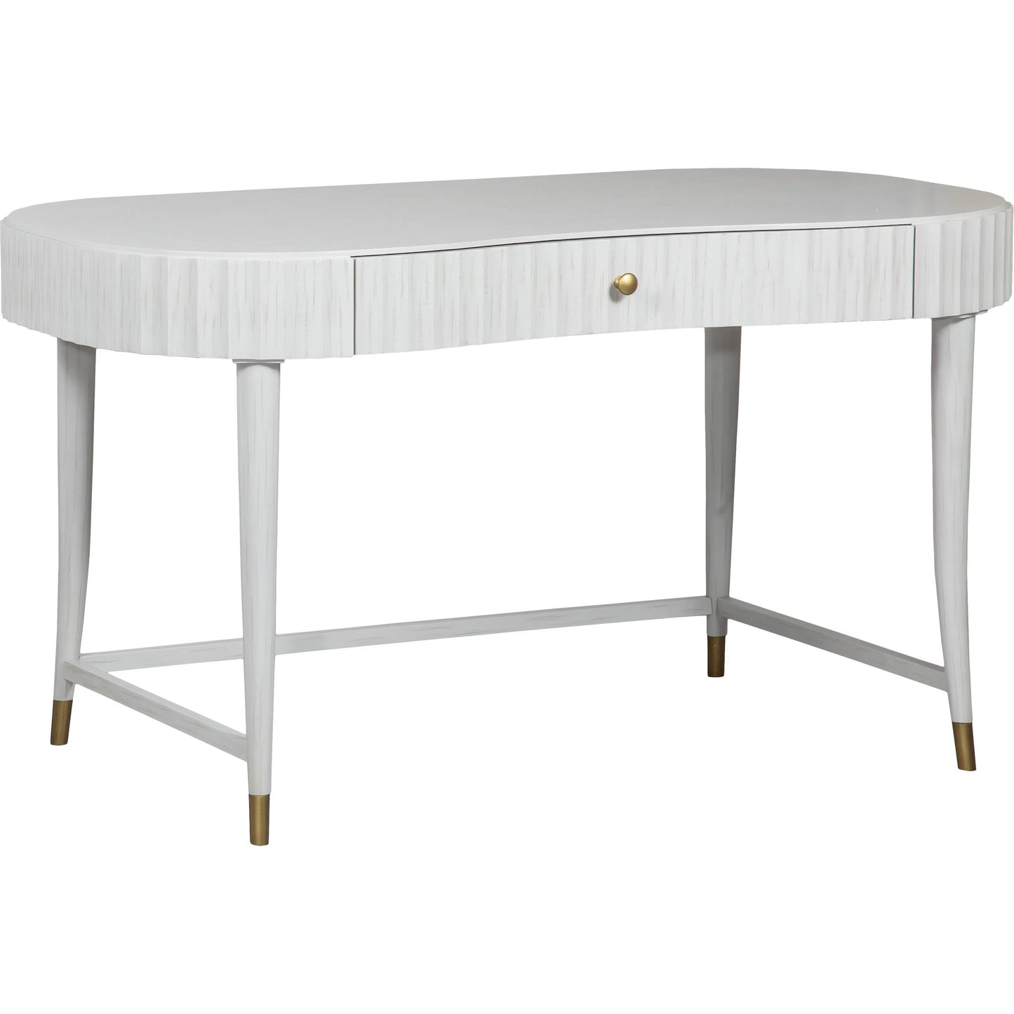 000 SI-2635879 | Primary Silo | East Camden Vanity Desk by Fairfield Chair in white and pearl. Made from metal, poplar solids, veneers in a unique style.