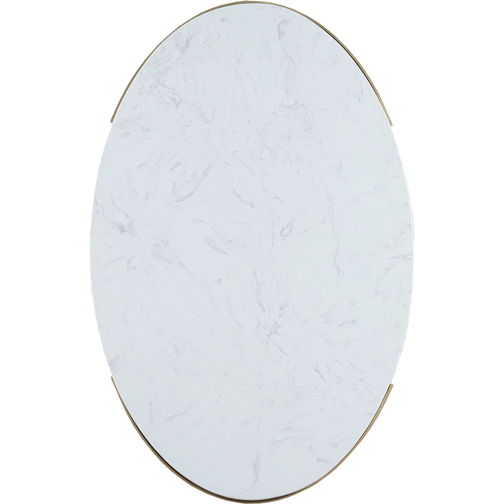 East Camden Oval End Table by Fairfield Chair in white and pearl. Made from metal, italian marble in a unique style.