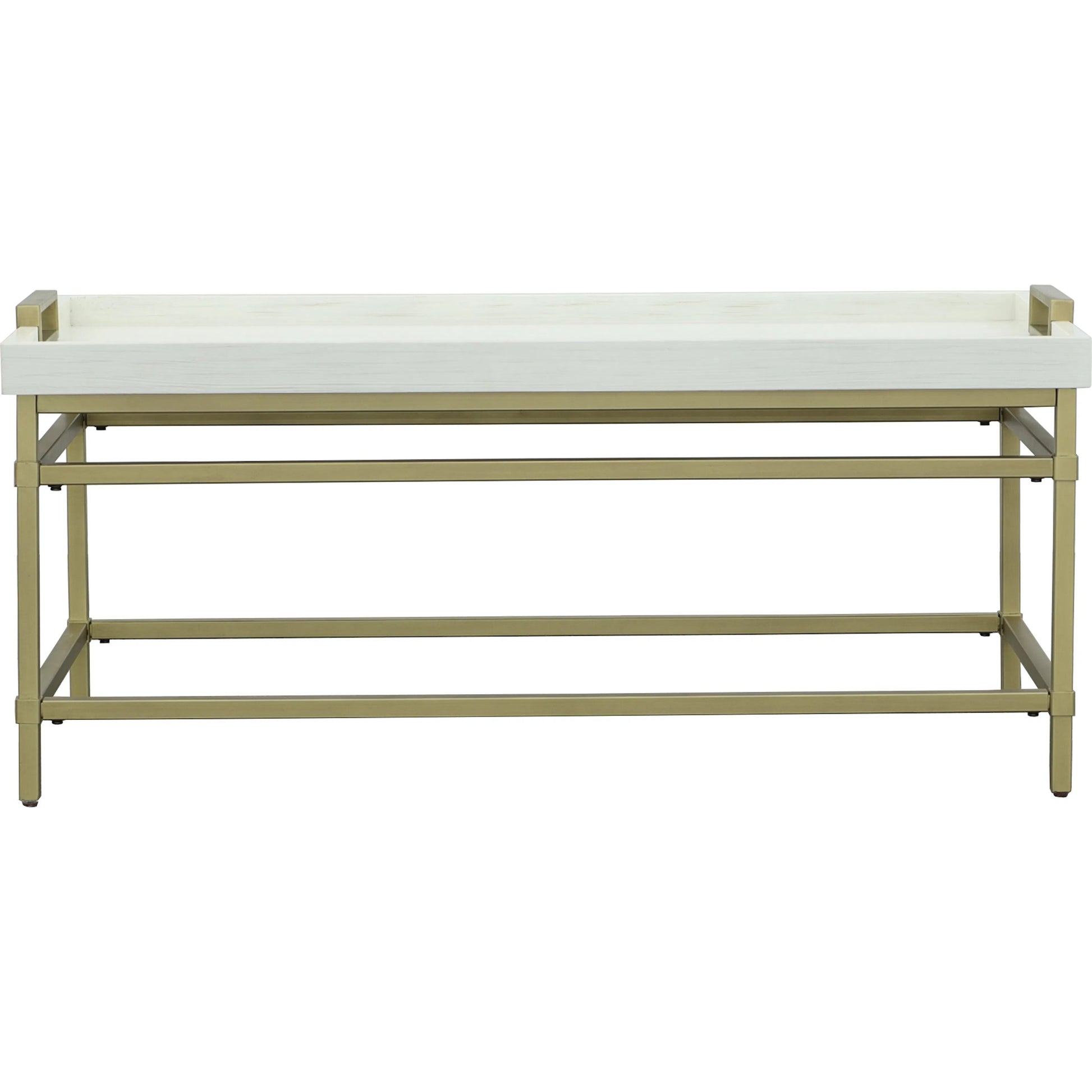 East Camden Rectangular Cocktail Table by Fairfield Chair in white and pearl. Made from metal, poplar solids, veneers in a unique style.