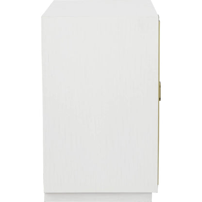 East Camden Nightstand by Fairfield Chair in white and pearl. Made from metal accents, poplar solids, veneers in a unique style.