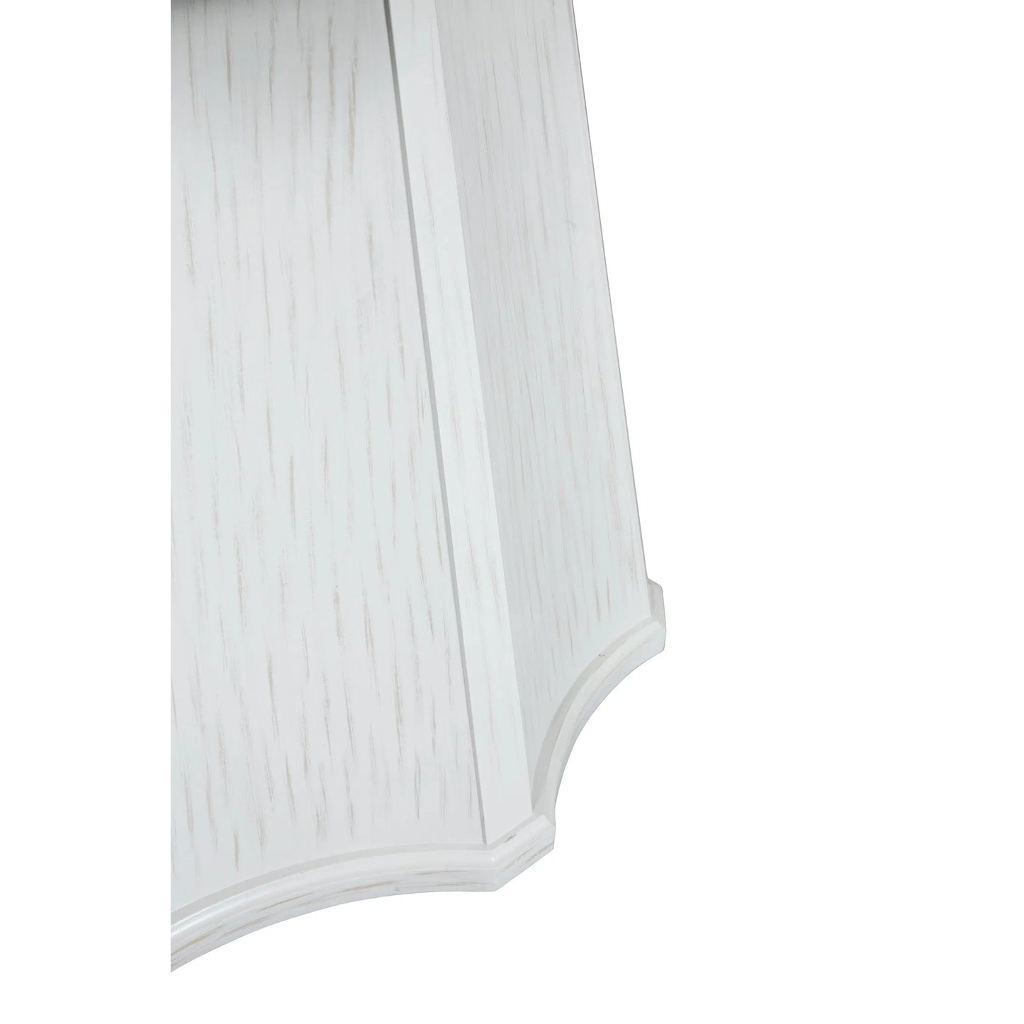 003 SI-2635892 | Closeup | East Camden Scalloped Dining Table by Fairfield Chair in white and pearl. Made from poplar solids, veneers in a unique style.