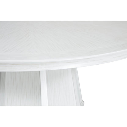 East Camden Scalloped Dining Table by Fairfield Chair in white and pearl. Made from poplar solids, veneers in a unique style.
