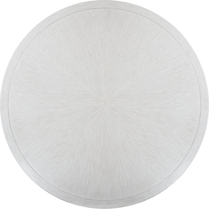East Camden Scalloped Dining Table by Fairfield Chair in white and pearl. Made from poplar solids, veneers in a unique style.