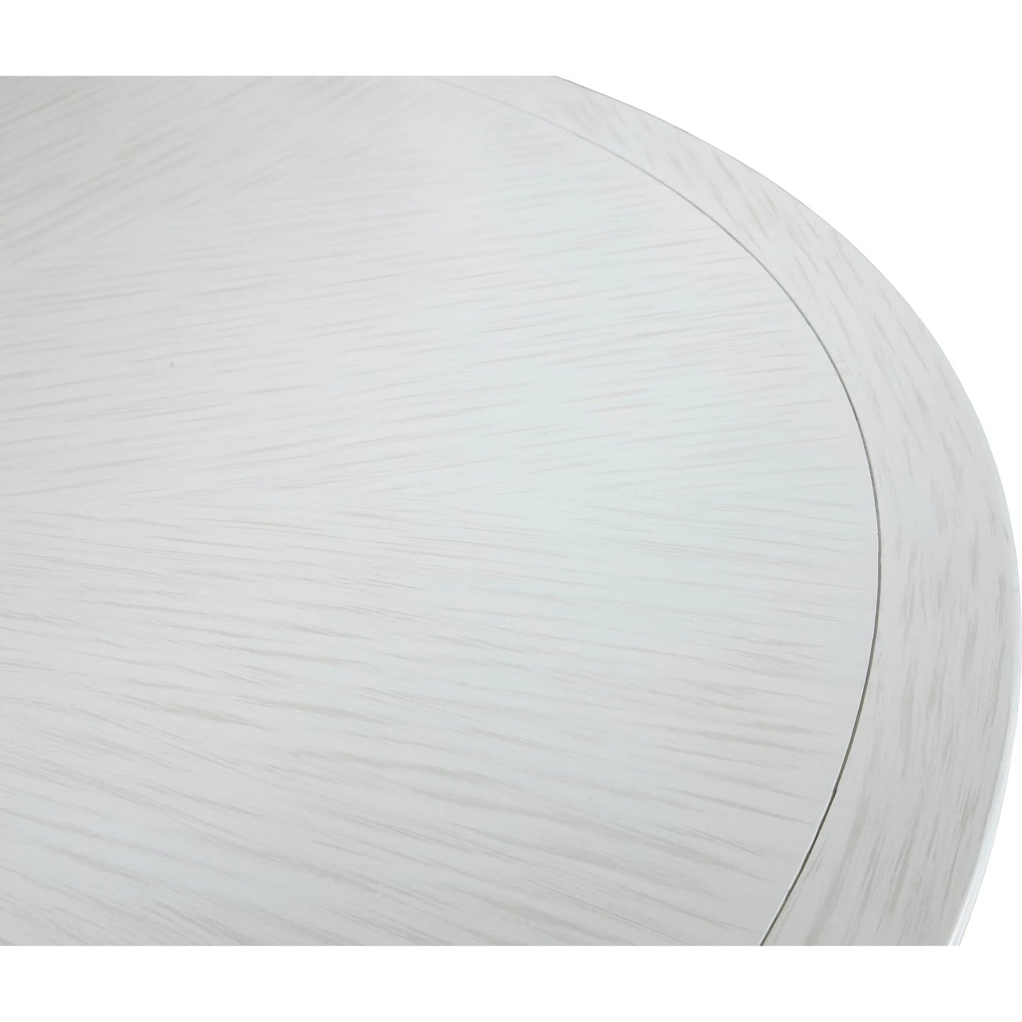 002 SI-2635892 | Closeup | East Camden Scalloped Dining Table by Fairfield Chair in white and pearl. Made from poplar solids, veneers in a unique style.