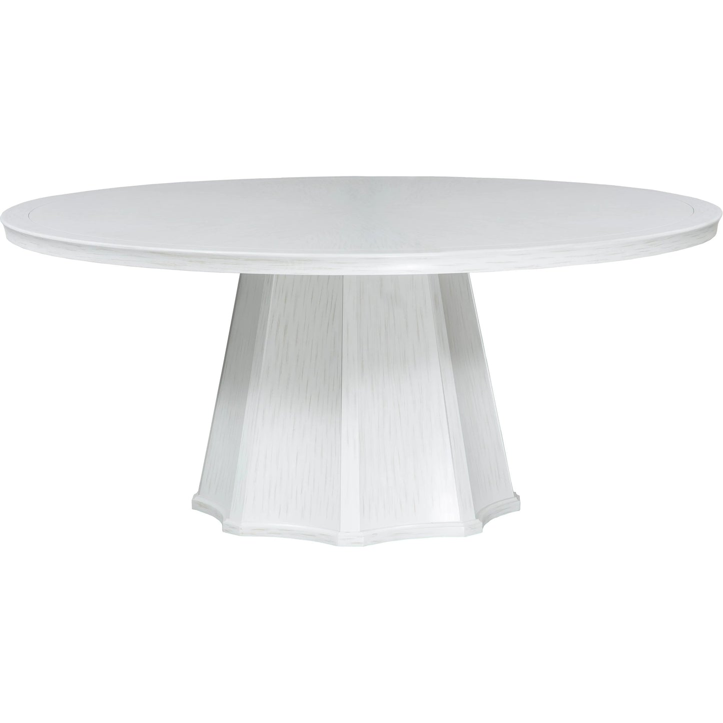 000 SI-2635892 | Primary Silo | East Camden Scalloped Dining Table by Fairfield Chair in white and pearl. Made from poplar solids, veneers in a unique style.