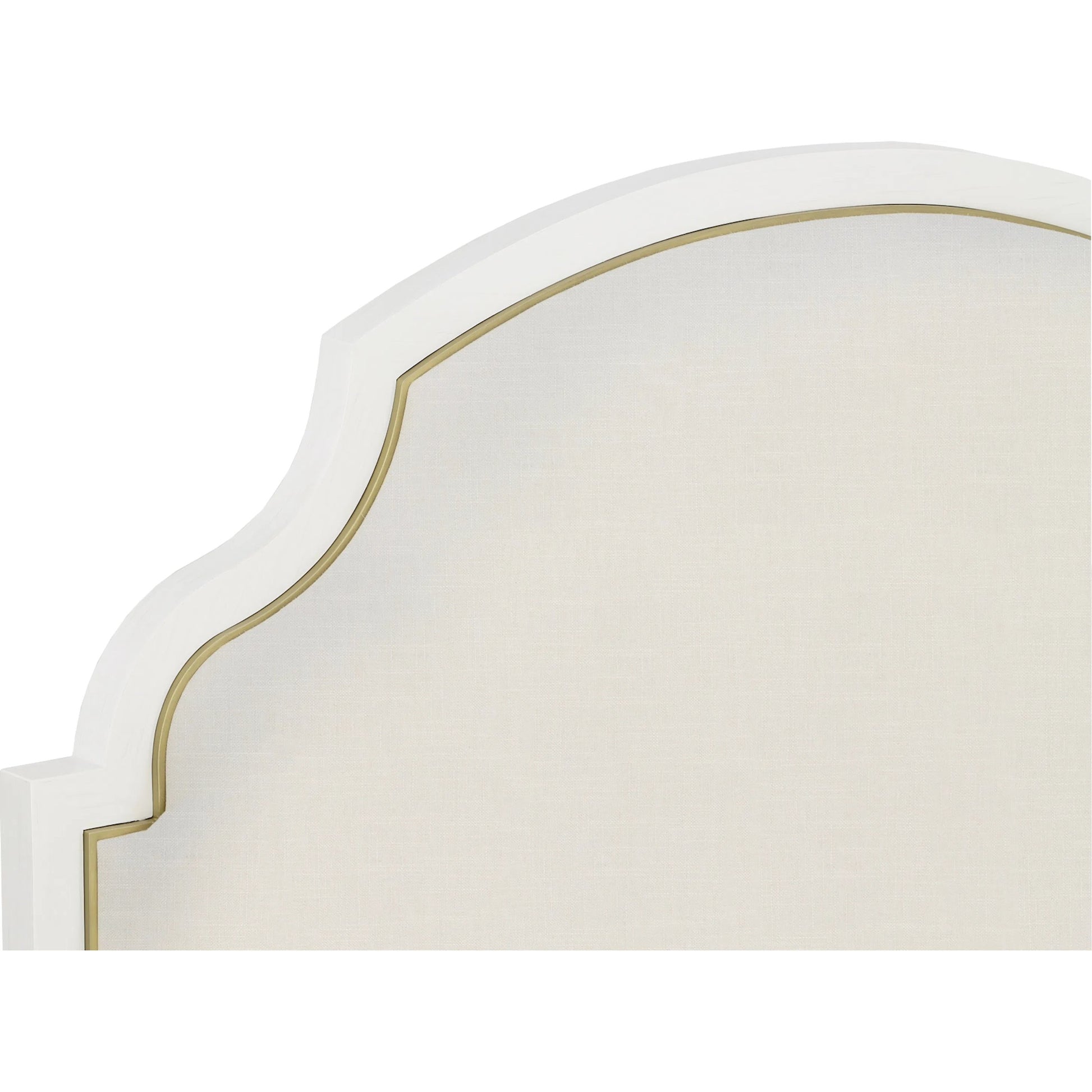 East Camden Bed by Fairfield Chair in white and pearl. Made from metal accents, poplar solids, veneers in a unique style.