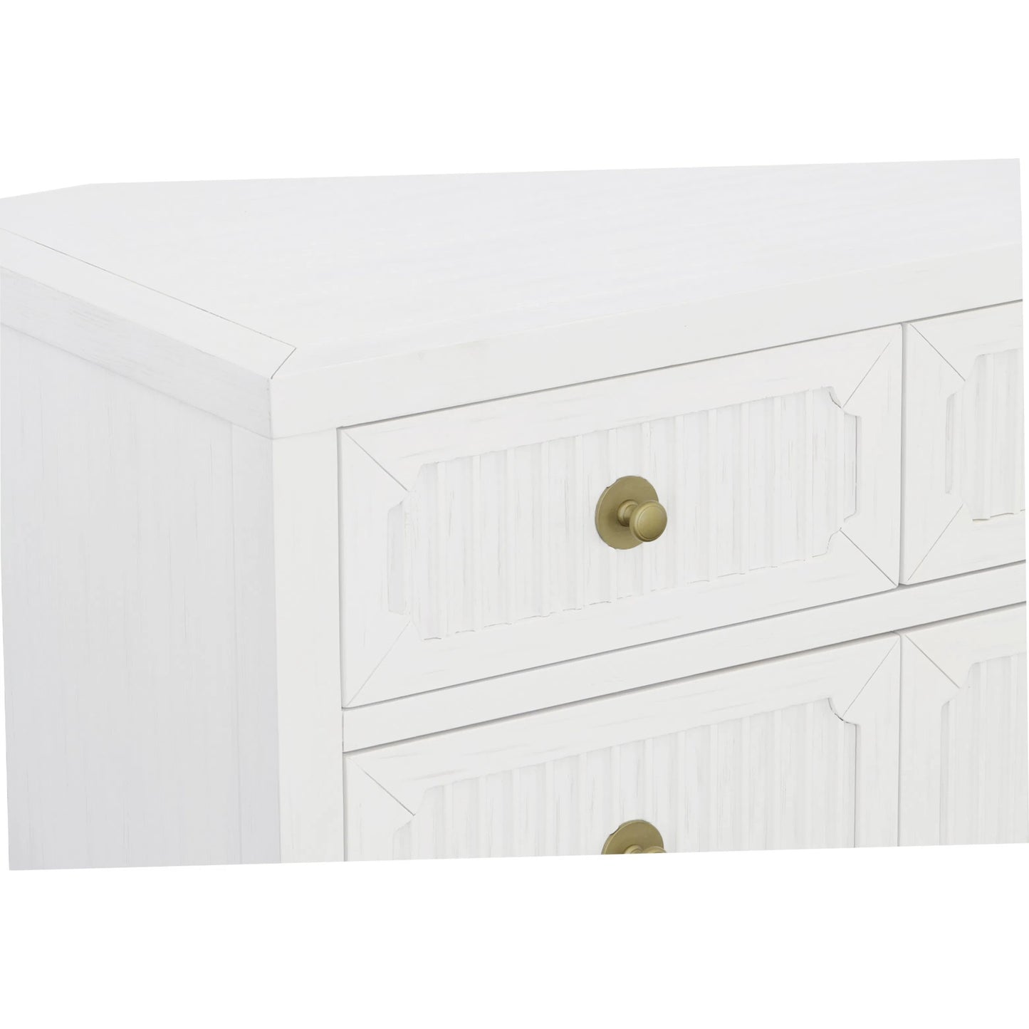 007 SI-2635894 | Closeup | East Camden 9-Drawer Dresser by Fairfield Chair in white and pearl. Made from metal accents, poplar solids, veneers in a unique style.