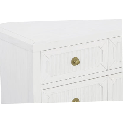 East Camden 9-Drawer Dresser by Fairfield Chair in white and pearl. Made from metal accents, poplar solids, veneers in a unique style.
