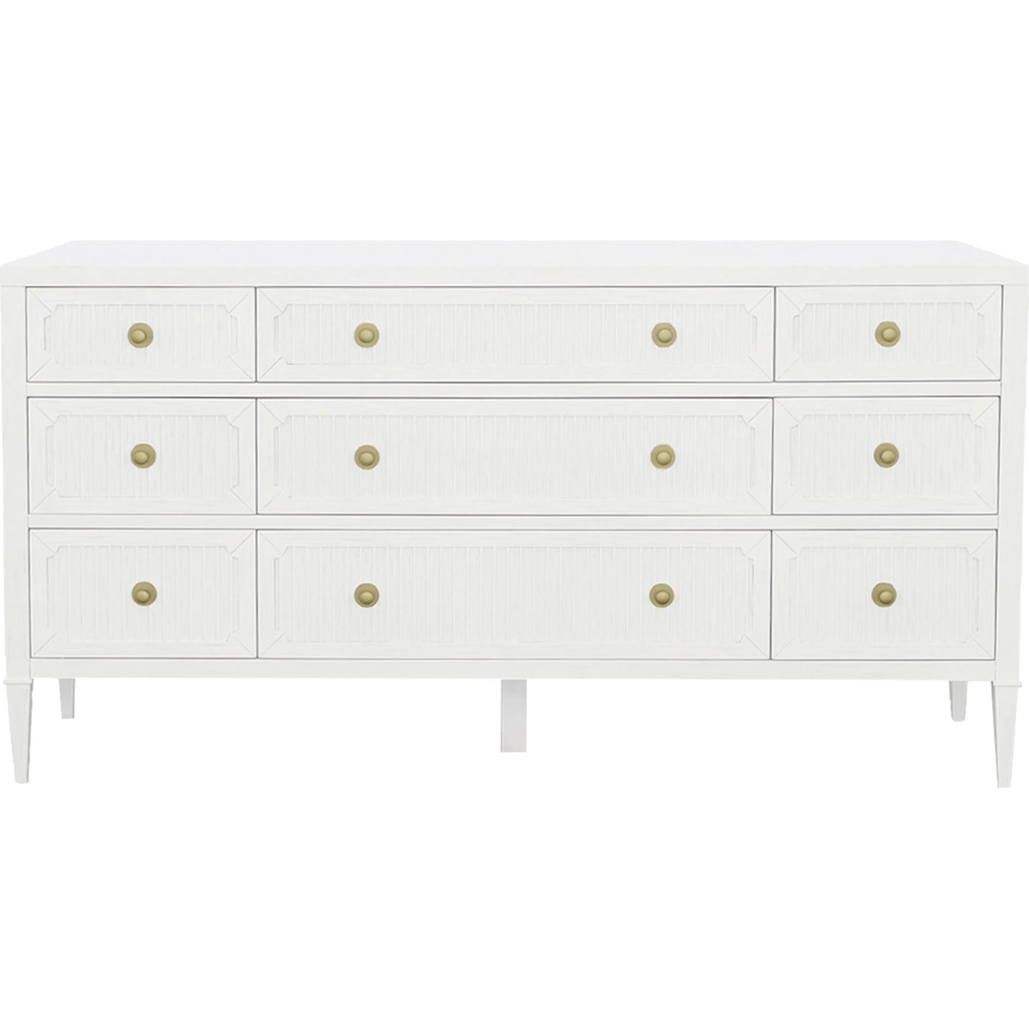003 SI-2635894 | Additional Silo | East Camden 9-Drawer Dresser by Fairfield Chair in white and pearl. Made from metal accents, poplar solids, veneers in a unique style.