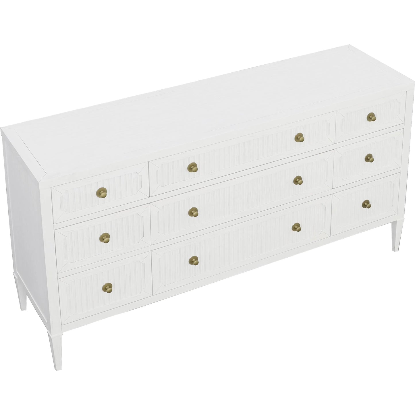 005 SI-2635894 | Additional Silo | East Camden 9-Drawer Dresser by Fairfield Chair in white and pearl. Made from metal accents, poplar solids, veneers in a unique style.