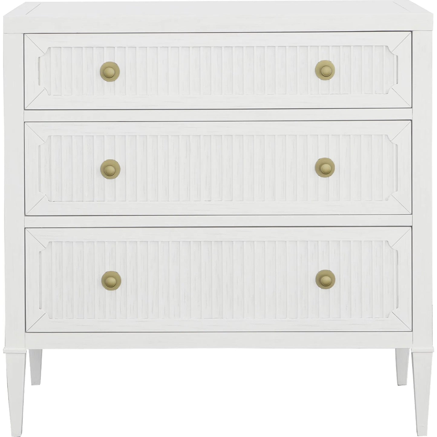 003 SI-2635897 | Additional Silo | East Camden Chest by Fairfield Chair in white and pearl. Made from metal accents, poplar solids, veneers in a unique style.