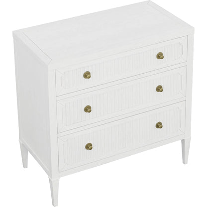 East Camden Chest by Fairfield Chair in white and pearl. Made from metal accents, poplar solids, veneers in a unique style.