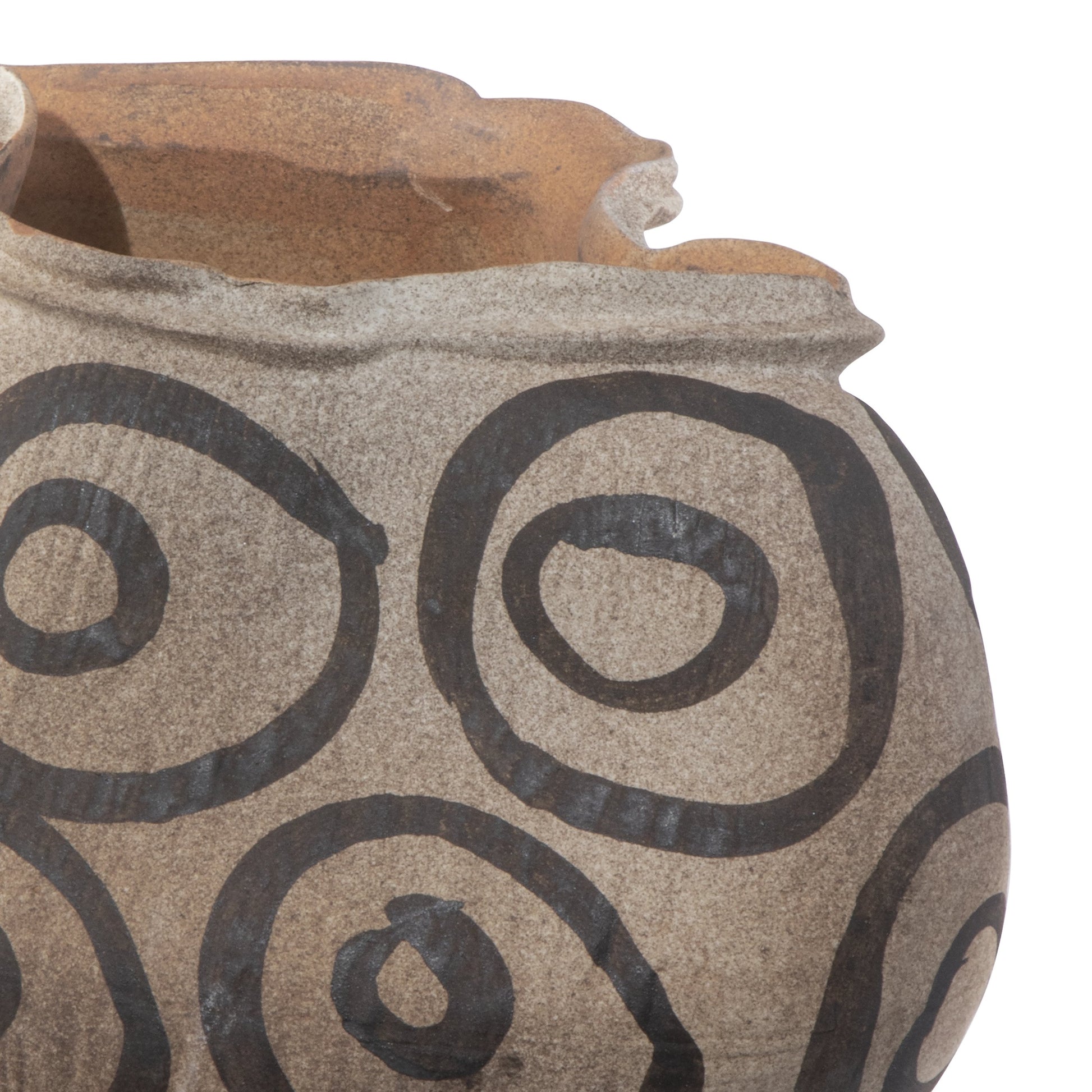 Han Dynasty Bowl by Currey and Company in textured brown, light earth. Made from porcelain in a modern style.