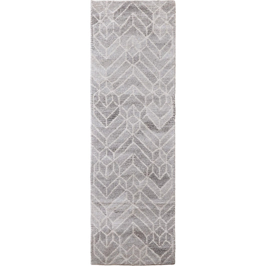 Asher Transitional Geometric Rug - 8769F by Feizy in taupe, gray, ivory. Made from wool, viscose in a unique style.