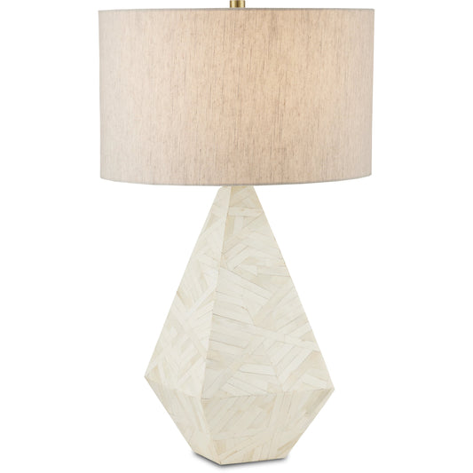 Elysium Table Lamp by Currey and Company. Made from bone, engineered wood in a modern style.