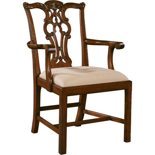 Massachusetts Aged Regency Arm Chair by Maitland-Smith. Made from unique in a traditional style.