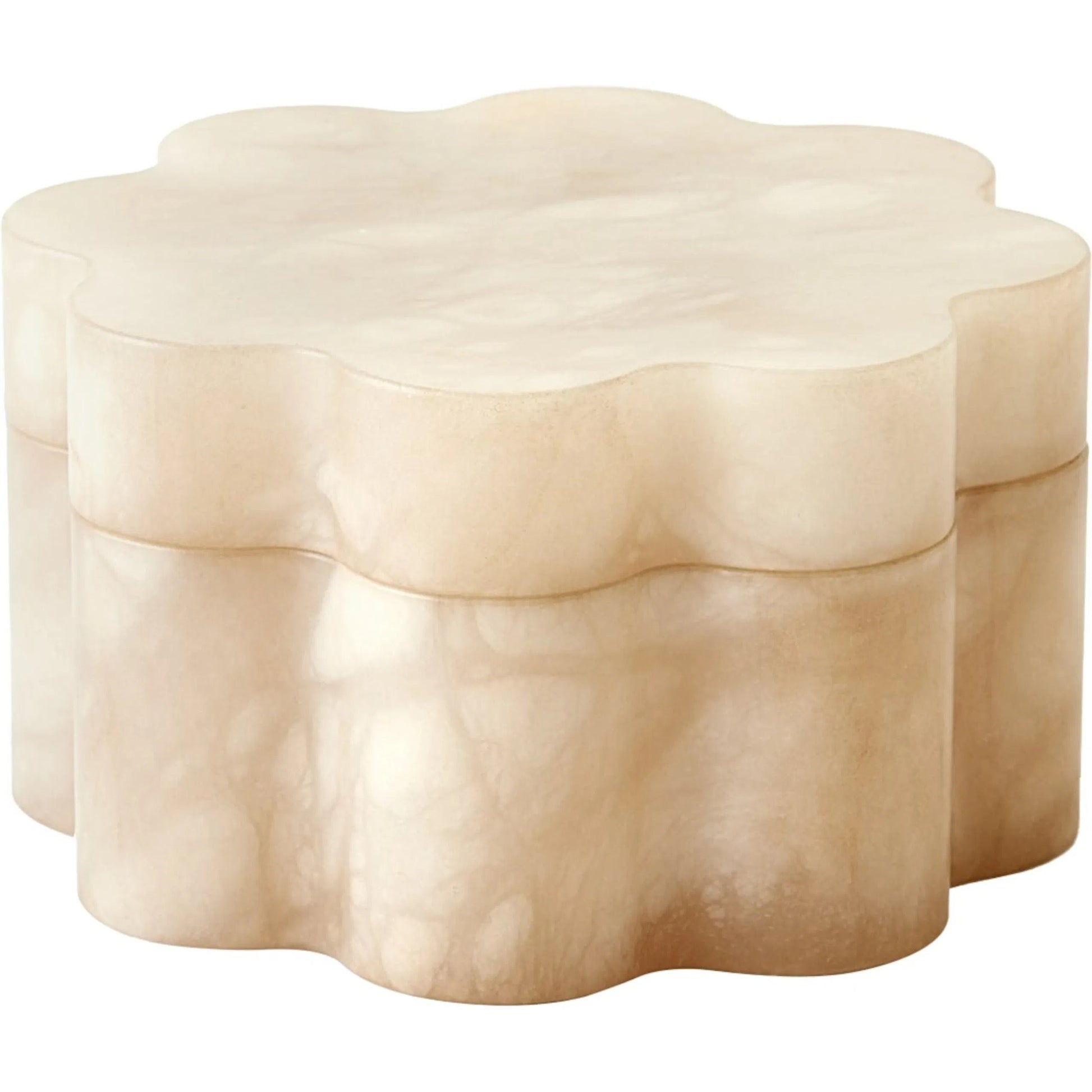 Cumulus Alabaster Wide Box by Global Views in ivory. Made from unique in a unique style.