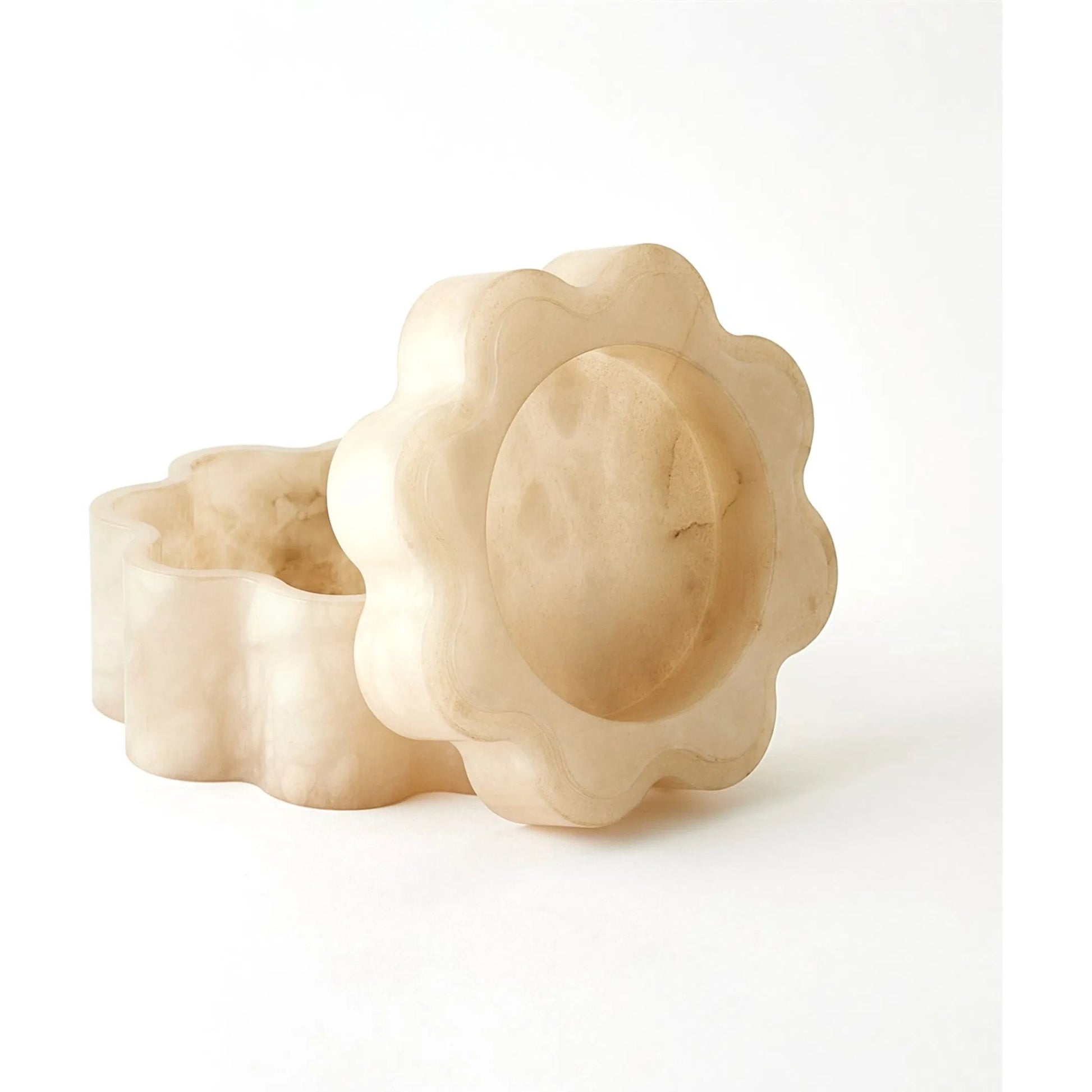 Cumulus Alabaster Wide Box by Global Views in ivory. Made from unique in a unique style.