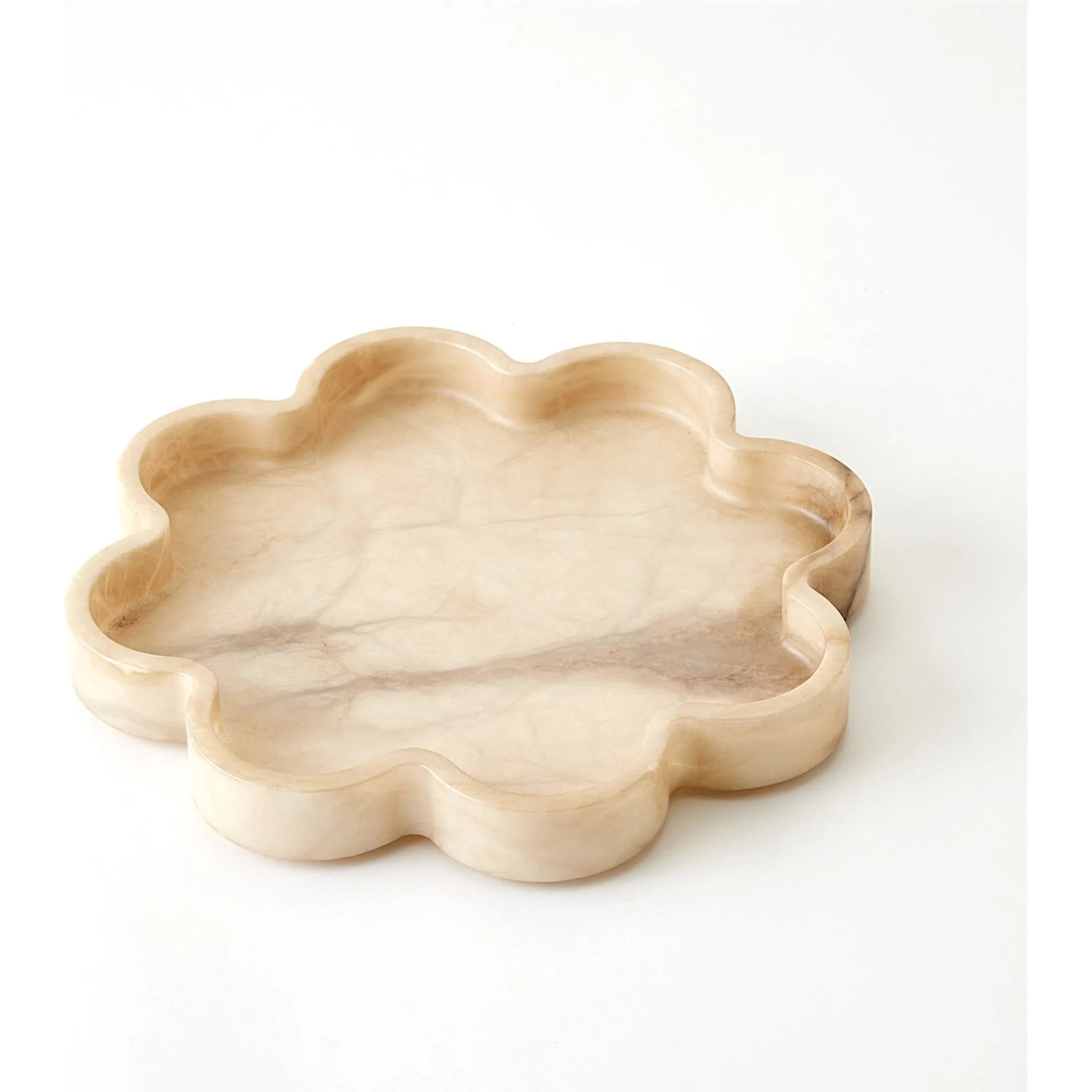 Cumulus Alabaster Tray by Global Views in ivory. Made from unique in a unique style.