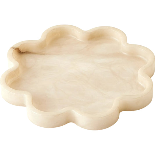 Cumulus Alabaster Tray by Global Views in ivory. Made from unique in a unique style.