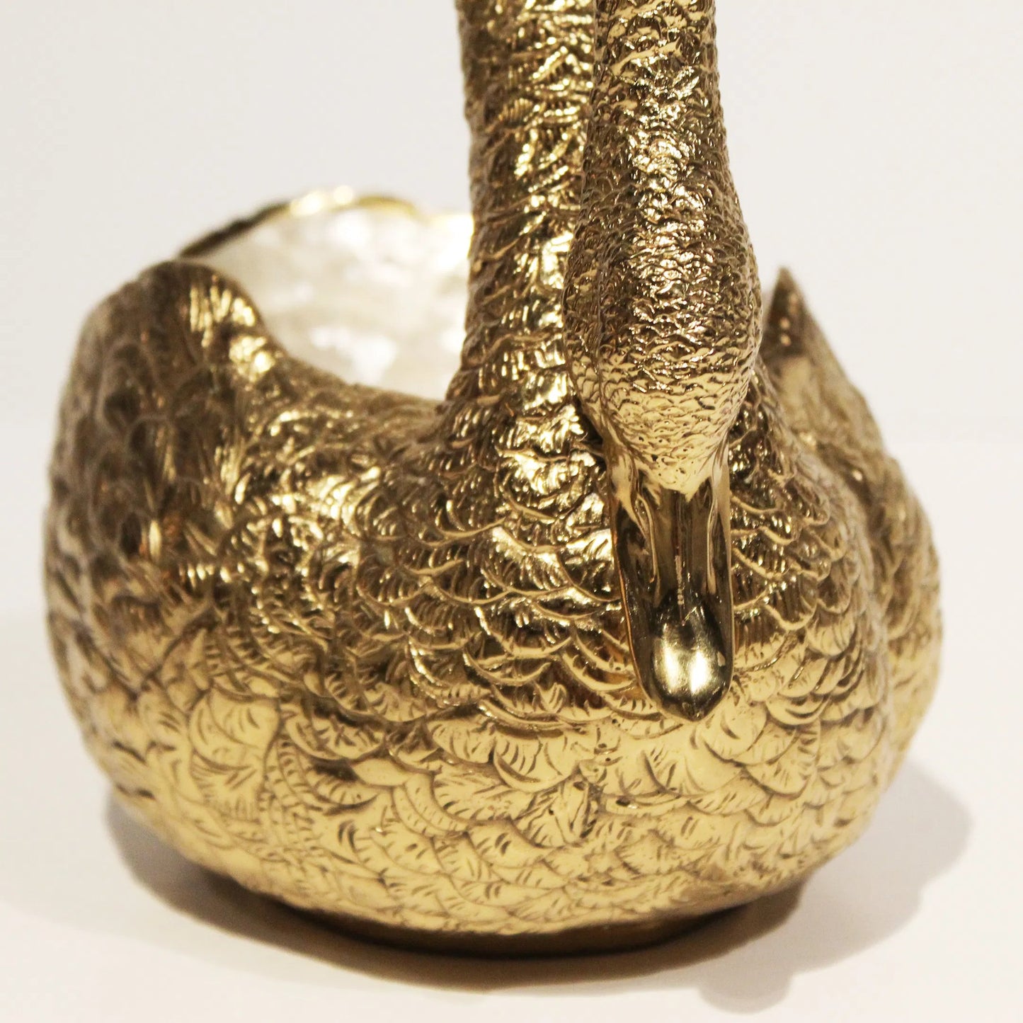002 SI-2015514 | Closeup | Swan Bowl by Maitland-Smith. Made from unique in a traditional style.
