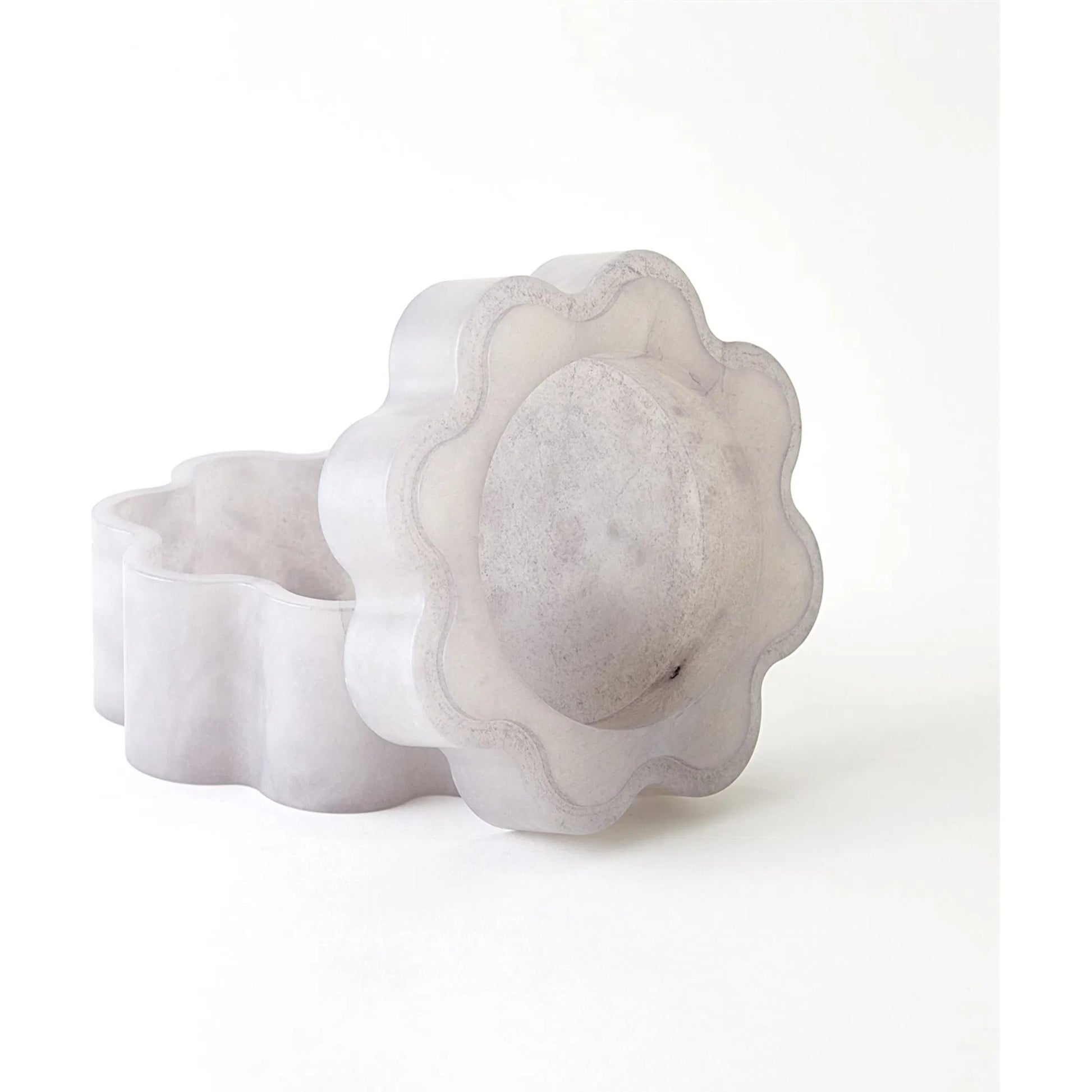 Cumulus Alabaster Wide Box by Global Views in ivory. Made from unique in a unique style.