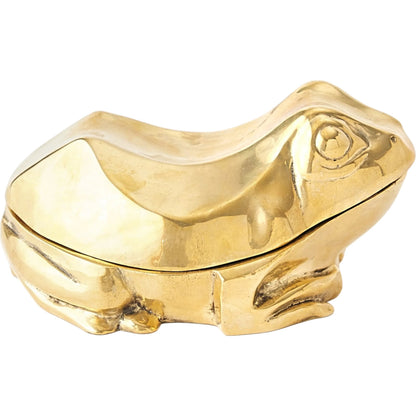 Solid Brass Frog Box by Global Views. Made from cast brass in a modern style.