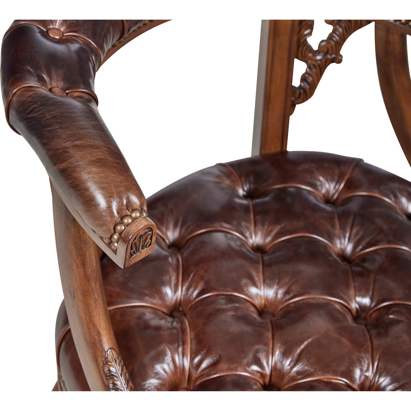 007 SI-2015532 | Closeup | Gentry Game Chair by Maitland-Smith. Made from unique in a traditional style.