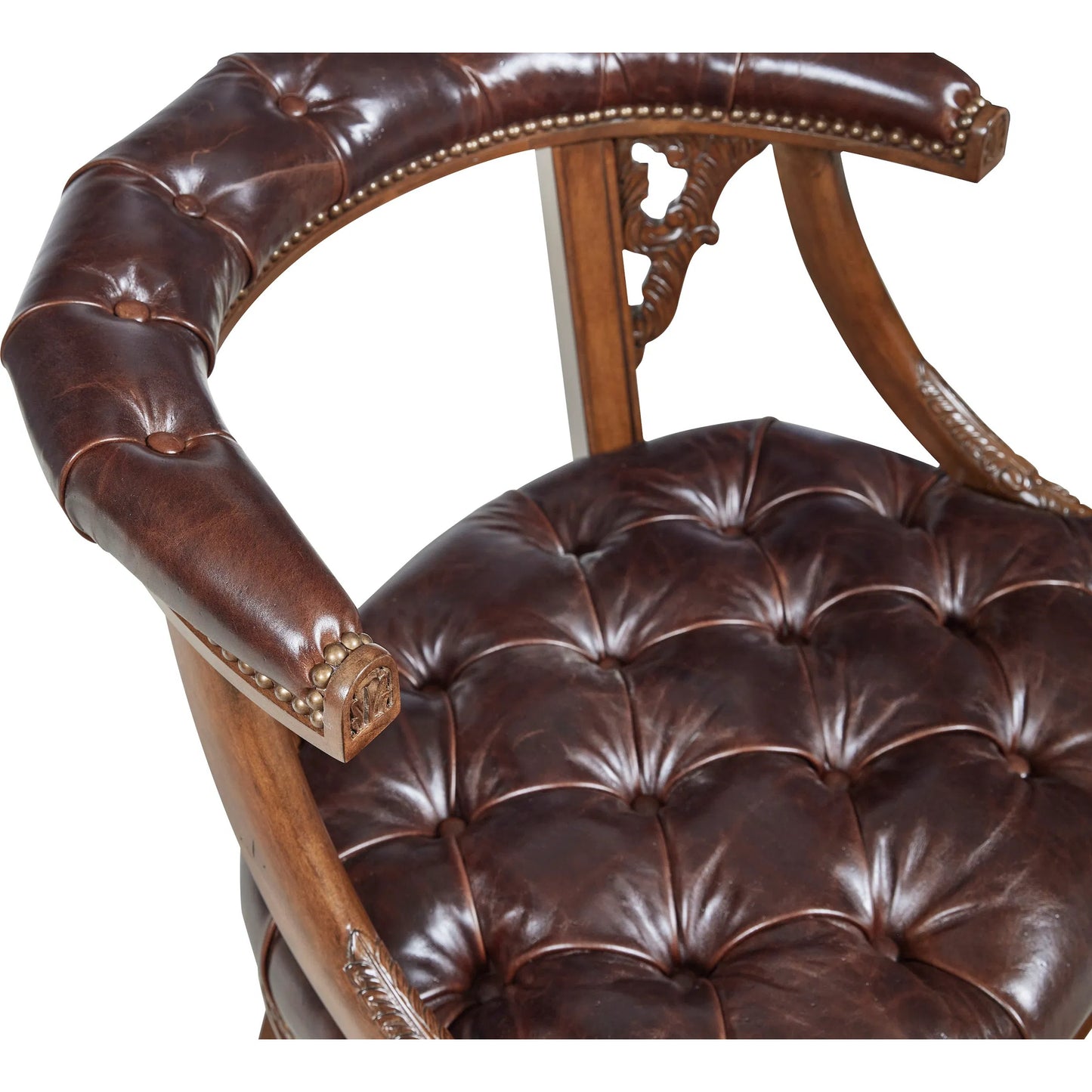 008 SI-2015532 | Closeup | Gentry Game Chair by Maitland-Smith. Made from unique in a traditional style.