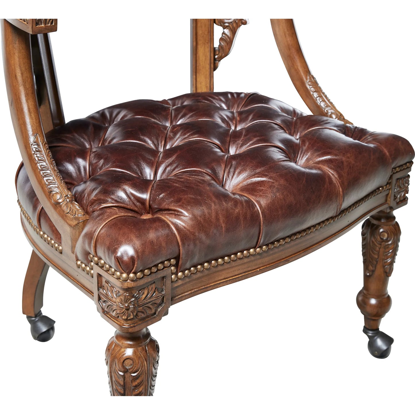 009 SI-2015532 | Closeup | Gentry Game Chair by Maitland-Smith. Made from unique in a traditional style.