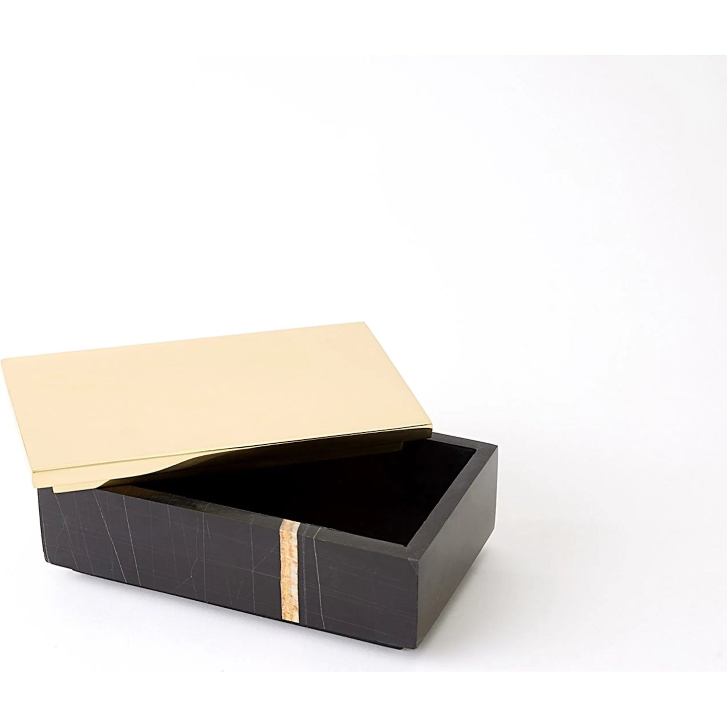 014 SI-2323343 | Additional Silo | Cosmopolitan Rectangle Box by Global Views in black and marble. Made from unique in a modern style.