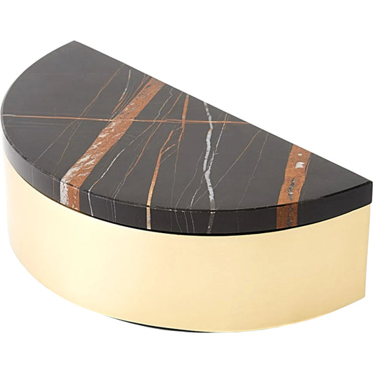 Cosmopolitan Crescent Box by Global Views in black and marble. Made from unique in a unique style.